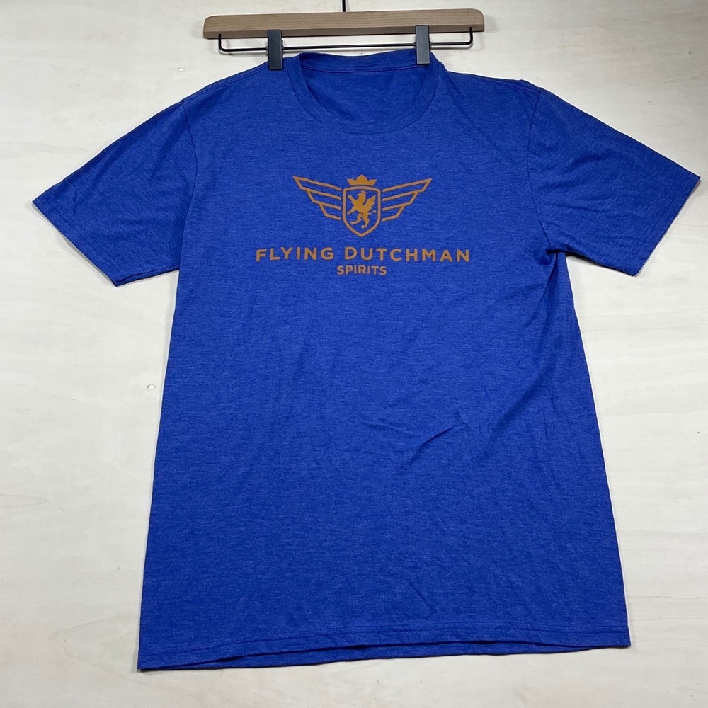 Flying Dutchman Spirits Graphic Tee Blue Heathered Short Sleeve T-Shirt Mens L